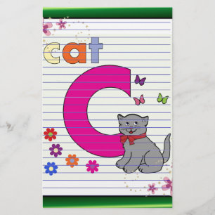 Cat Letter C Stationery