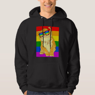 Cat Lgbt Gay Rainbow Pride Flag Boys Men Girls Wom Hoodie
