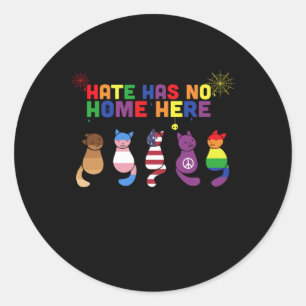 Cat Lgbt Hate Has No Home Here Sticker 