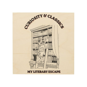 Cat Librarian Aesthetic Art Poster