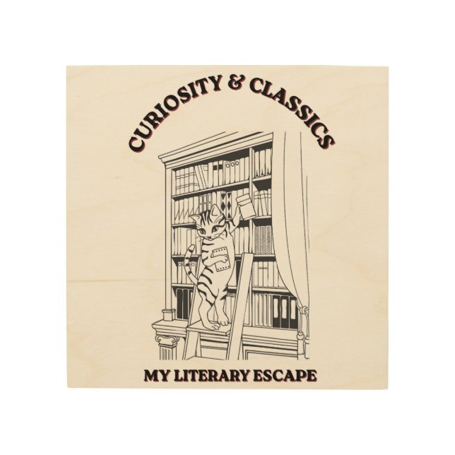Cat Librarian Aesthetic Art Poster  (Front)