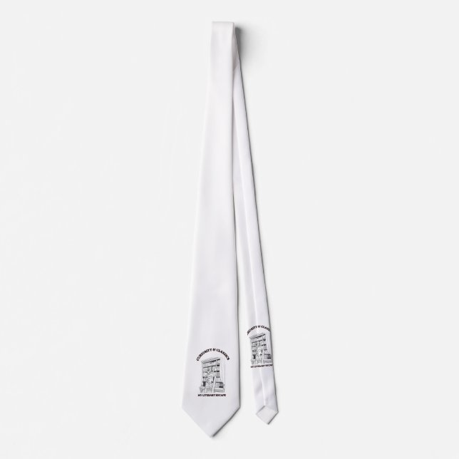 Cat Librarian Aesthetic Art Poster  Neck Tie (Front)