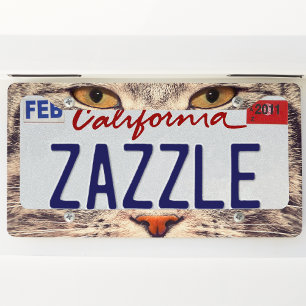 Cat License Plate Frame - Funny Car Accessory