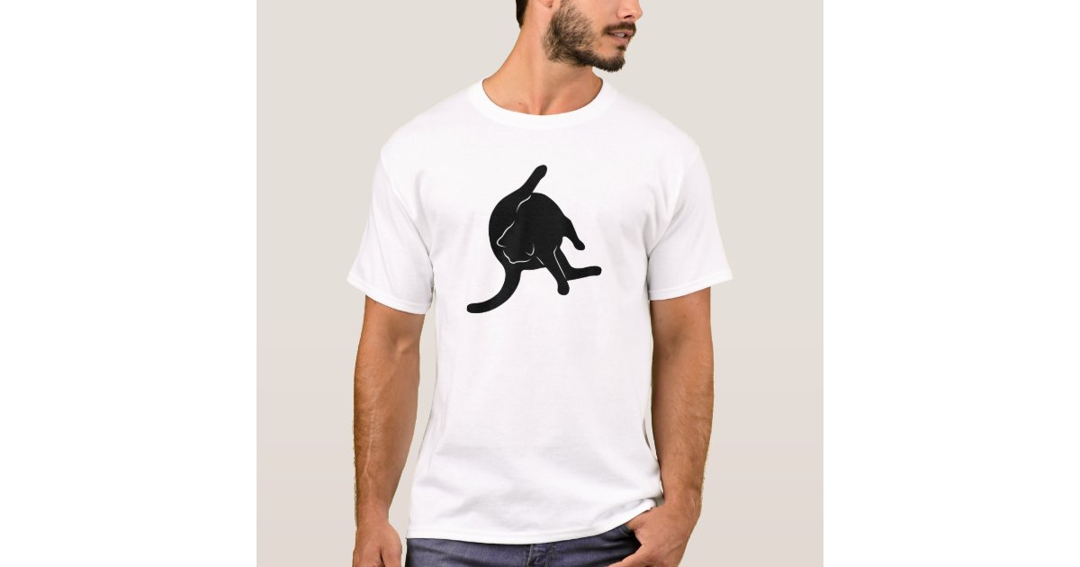 cat licking butt t shirt