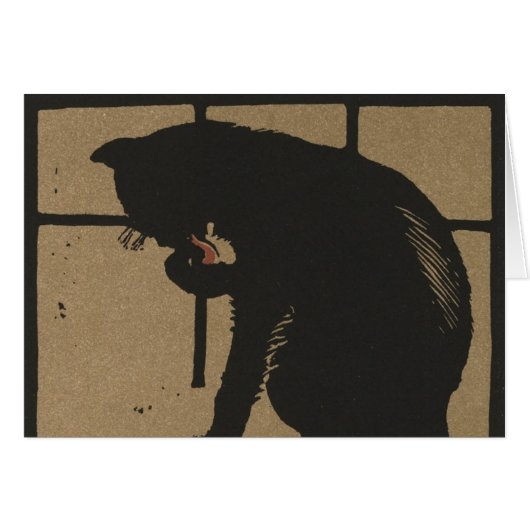 Cat Licking its Paws (Front Horizontal)