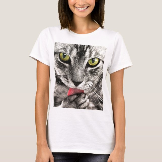 Cat Licks T-Shirt (Front)