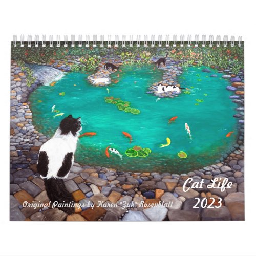 Cat Life _ 2023 Calendar Cats And Koi