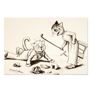 Cat Life by Louis Wain Photo Print