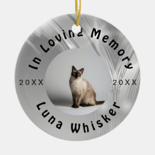 Cat Life Timeline Photo Memory Art Ceramic Ornament
