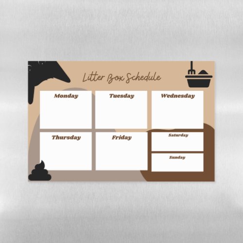 Cat Litter Box Scoop Schedule Magnetic Dry Erase S Magnetic Dry Erase Sheet