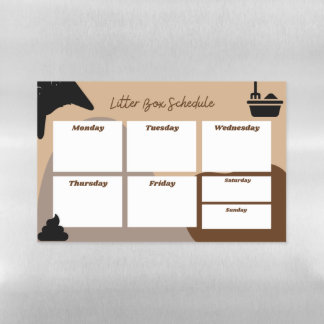 Cat Litter Box Scoop Schedule Magnetic Dry Erase S Sheet