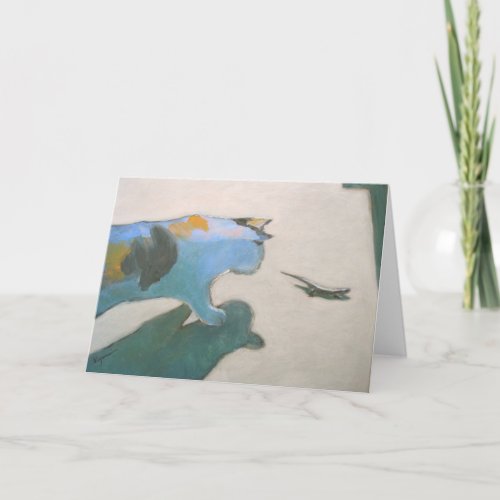 Cat  Lizard Greeting Card