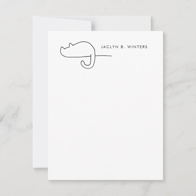 Cat Loaf | Cat Lover Personalized Note Card (Front)