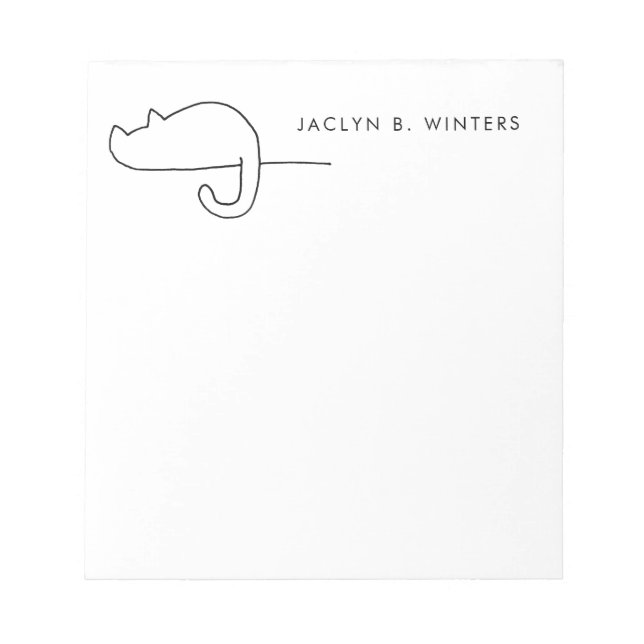 Cat Loaf | Cat Lover Personalized Notepad (Front)