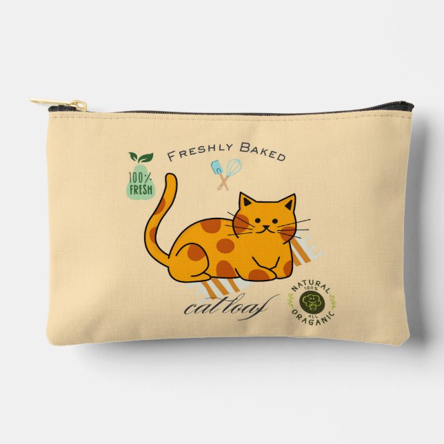 Cat Loaf Funny Accessory Pouch (Front)