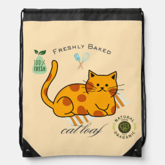 Cat Loaf Funny Drawstring Bag