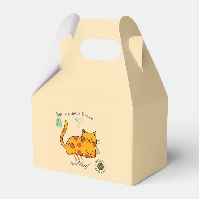  Cat Loaf Funny Favor Boxes (Front Side)