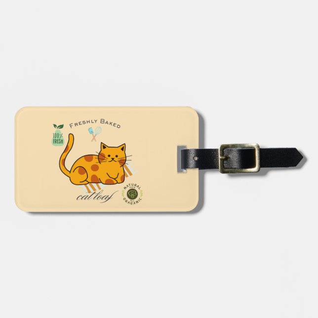 Cat Loaf Funny Luggage Tag (Front Horizontal)