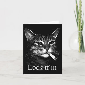 Cat Lock Tf in Funny Card