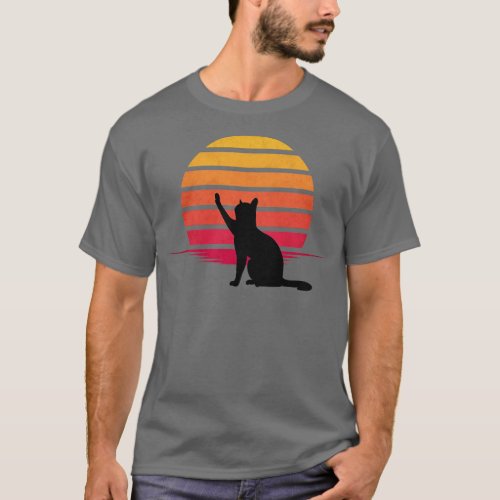 Cat looking at sunset T_Shirt