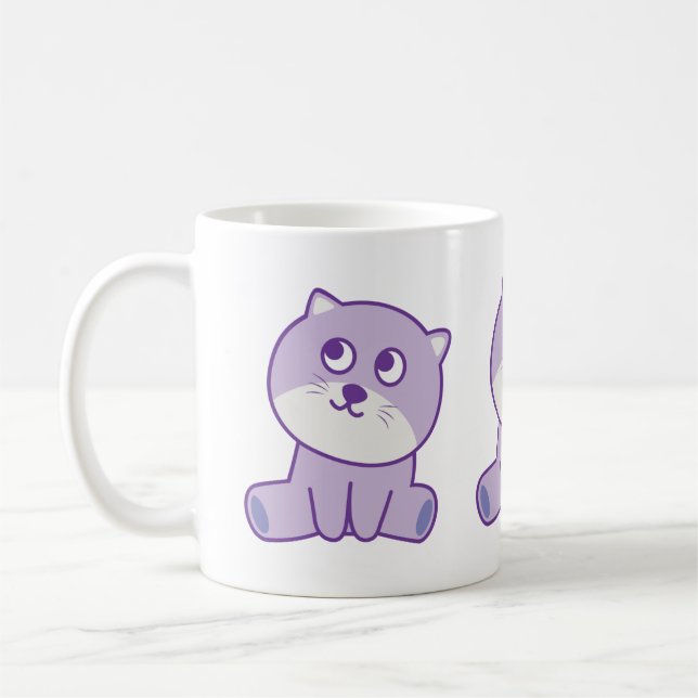cat  looking to the sky coffee mug (Left)