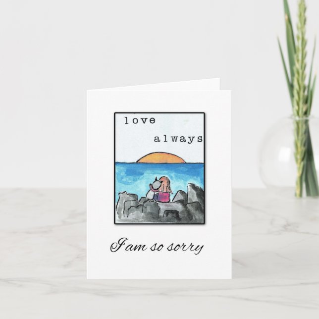 Cat Loss, Love Always, Pet Sympathy Card (Front)