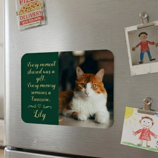 Cat Loss Memorial Personalized Photo Pet Name Magnet