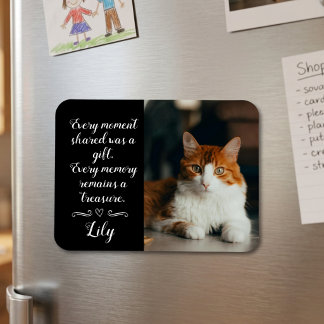 Cat Loss Memorial Personalized Photo Pet Name Magnet
