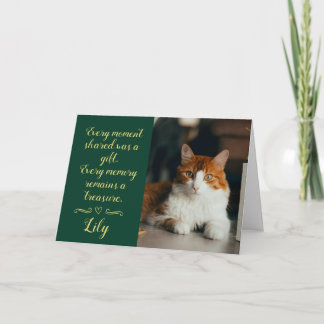 Cat Loss Sympathy Card Personalized Photo Pet Name