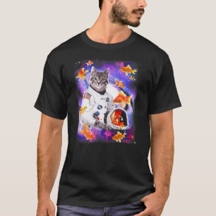 Cat Lost in Space Funny Shirt with Rainbow Nyan Me