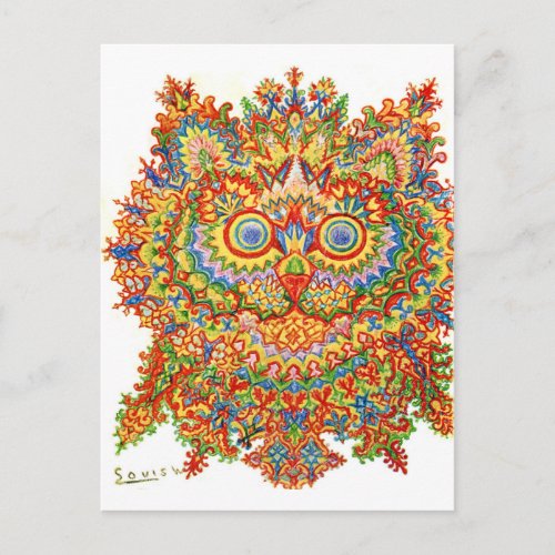 Cat Louis Wain Postcard