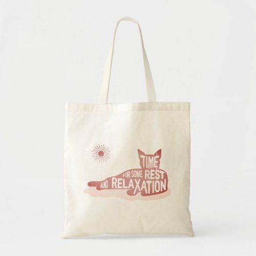 Cat Lounging Time for some rest  relaxation Tote Bag