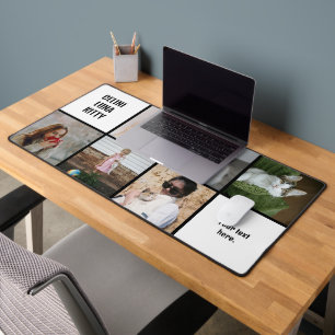 Cat Love! 6-Photo Collage for Cat Moms & Dad Desk Mat