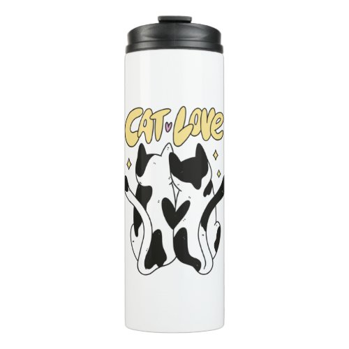 CAT LOVE COUPLE THERMAL TUMBLER