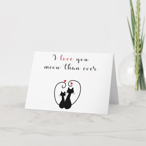 Cat Love Greeting Card