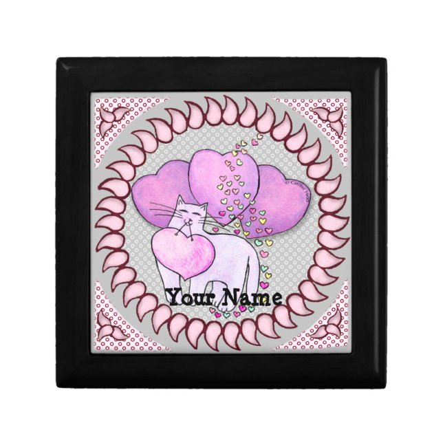 Cat Love Heart  Gift Box (Front)