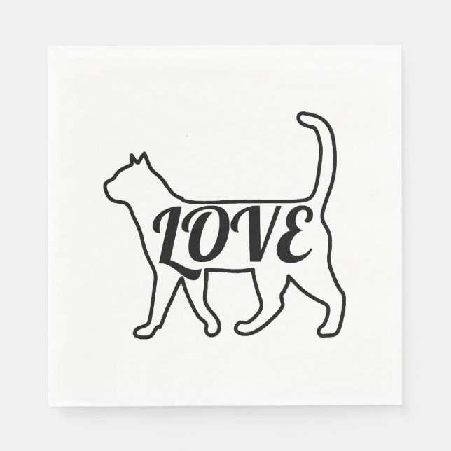 Cat Love     Napkins (Front)