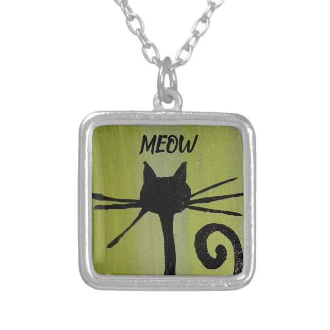 CAT LOVE NECKLACE FOR GIFT WOMEN , GIRLFRIEND (Front)