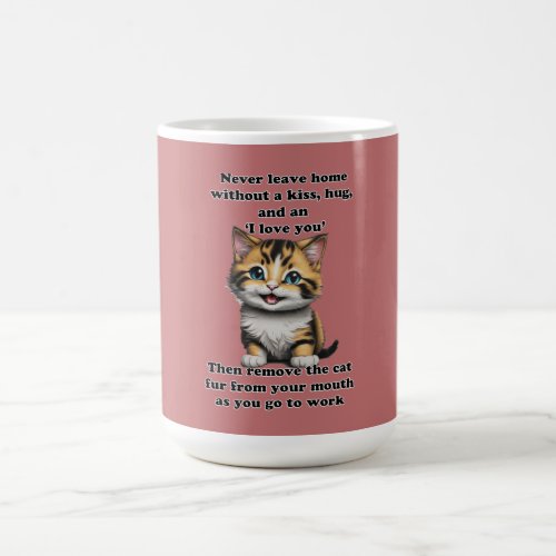 Cat Love _ Never leave home Coffee Mug