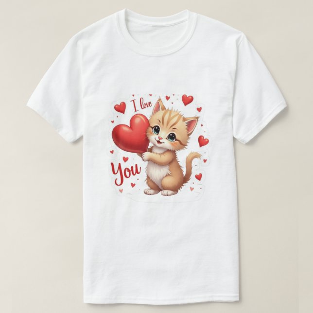 Cat love  T-Shirt (Design Front)