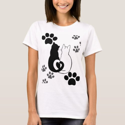 Cat Love T_Shirt Design