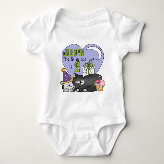 Cat Lover 2nd Birthday Tshirts and Gifts (Front)
