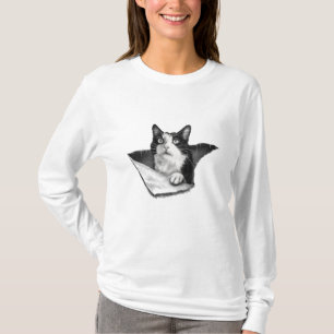 Cat Lover 3D Tuxedo Kitten Black and White Men T-Shirt