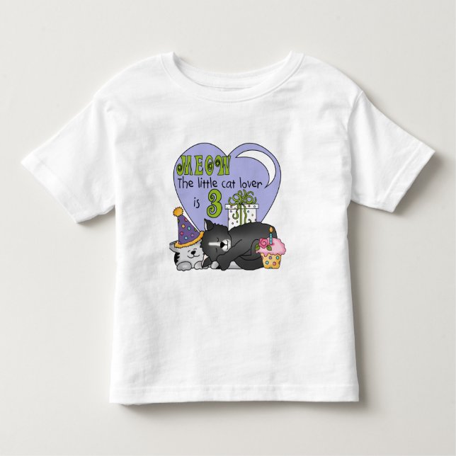 Cat Lover 3rd Birthday T shirts and Gifts (Front)
