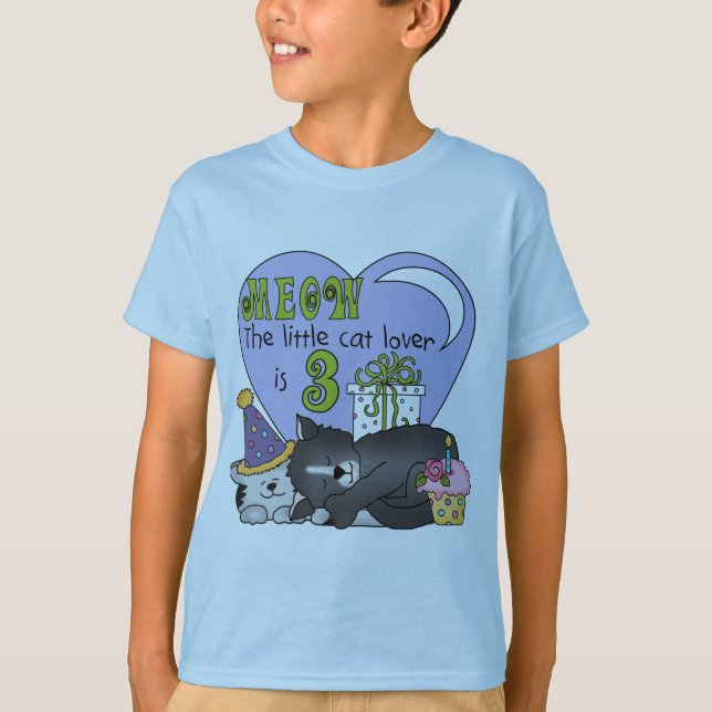 Cat Lover 3rd Birthday T shirts and Gifts (Front)