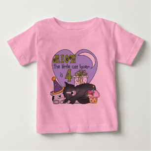 Cat Lover 4th Birthday T-shirts and Gifts