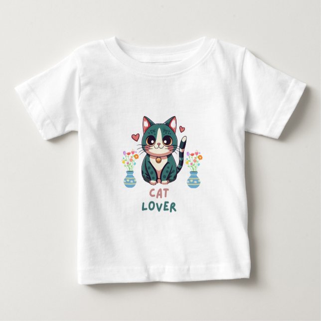 Cat Lover Baby T-Shirt (Front)