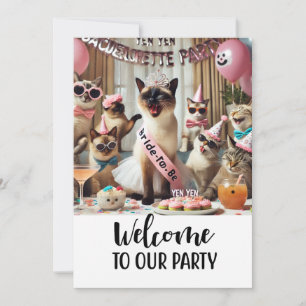 CAT Lover Bachelorette Party Invitation