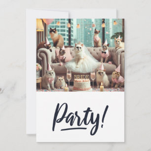CAT Lover Bachelorette Party Invitation