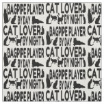 Cat Lover Bagpipe Player Fabric